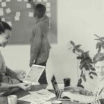 a social media agency team discussing strategy